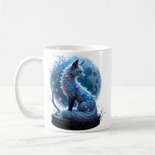 Caneca De Café Raposa Cristalina ao Luar – Guardiã de Sonhos Sile