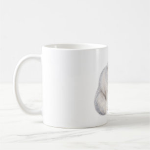 Caneca De Café Raposa da Neve Fungando um Galho de Fruta do Inver