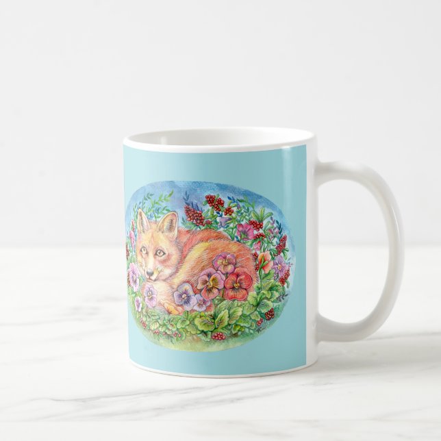 Caneca De Café Raposa e Pansias (Direita)