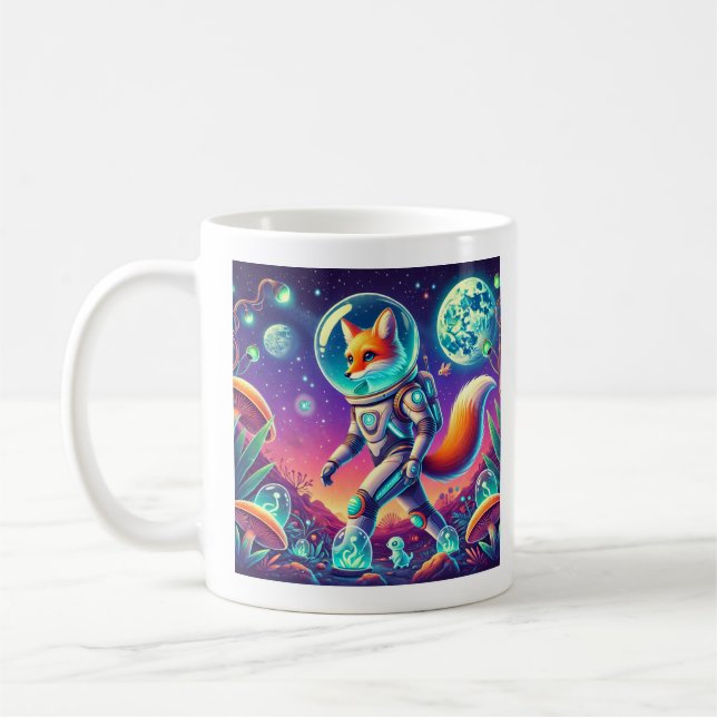 Caneca De Café Raposa espacial (Esquerda)