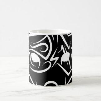 Caneca De Café Raposa Tribal Negra