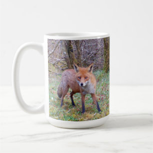 Caneca De Café Raposa Vermelha Fofa Olhar Intenso Animal Silvestr