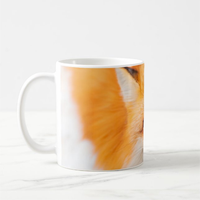 Caneca De Café Raposa vermelha japonesa em repouso, dormindo e br (Esquerda)