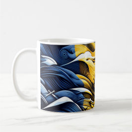 Caneca De Café Rapsódia romena em cubismo