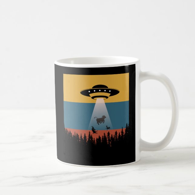 Caneca De Café Rapto De Animais De Criação Da Ufo (Direita)