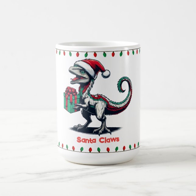 Caneca De Café Raptor de chapéu de Natal (Centro)