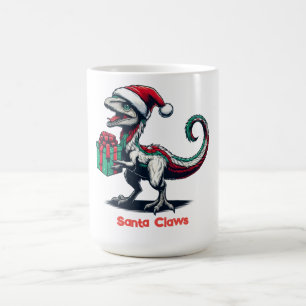Caneca De Café Raptor de chapéu de Natal