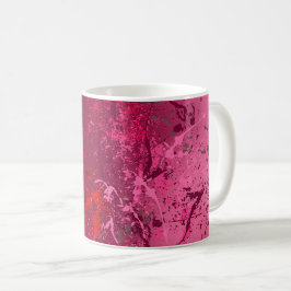 Caneca De Café Raspberry Flurry: Abstract spatter art