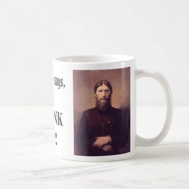 Caneca De Café Rasputin, Rasputin, Rasputin diz, DRINKUP! (Direita)