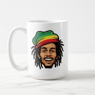 Caneca De Café Rasta Roots & Reggae Rhythms - Iconic Bob Marley