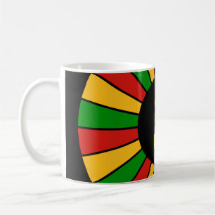 Caneca De Café RASTAFARI FLAG BOTON RAYS + seu sinal ou texto