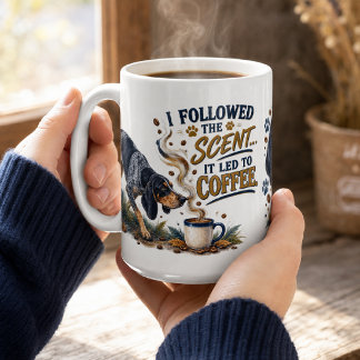 Caneca De Café Rastreador de Café Personalizado Bluetick Coonhoun