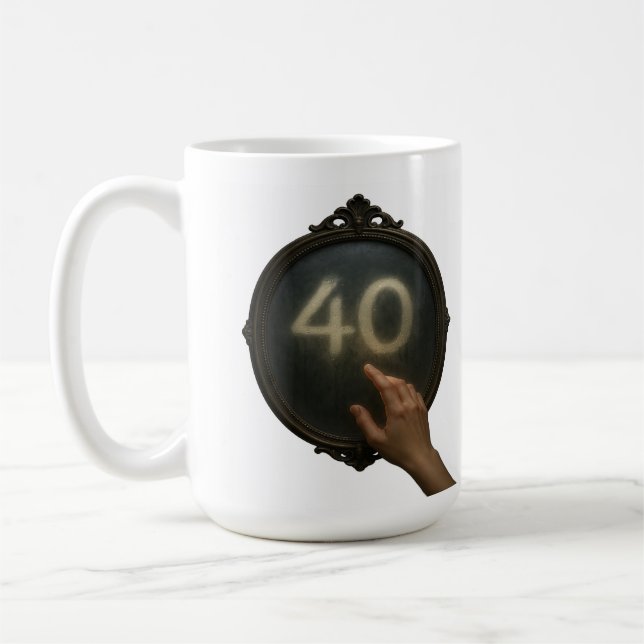 Caneca De Café Rastreio dos quarenta: Aniversário da Mug Espelho (Esquerda)