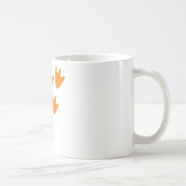 Caneca De Café Rastro de Pés de Pato (Direita)