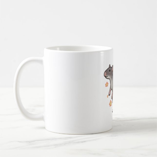 Caneca De Café Rat Delight � Arte Animal Bela (Esquerda)