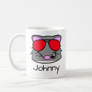 Caneca De Café Rat Doodle Face Personalizada Coffee