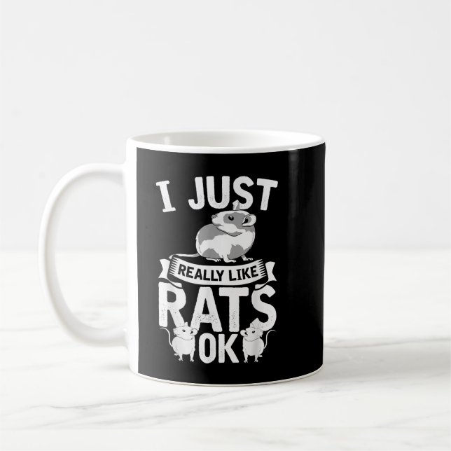 Caneca De Café Rat Lover Rodent Funny Animal Pet Rat Bonito (Esquerda)