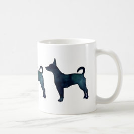 Caneca De Café Rat Terrier Black Watercolor