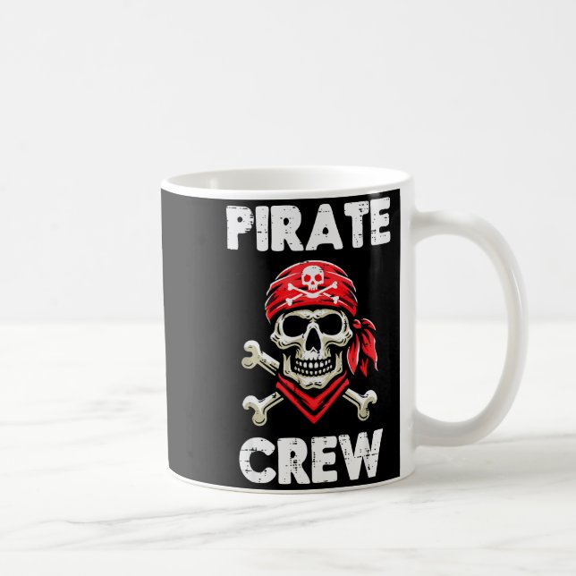 Caneca De Café Rate Crew Skull Crossbones Funny Matching Men Wome (Direita)