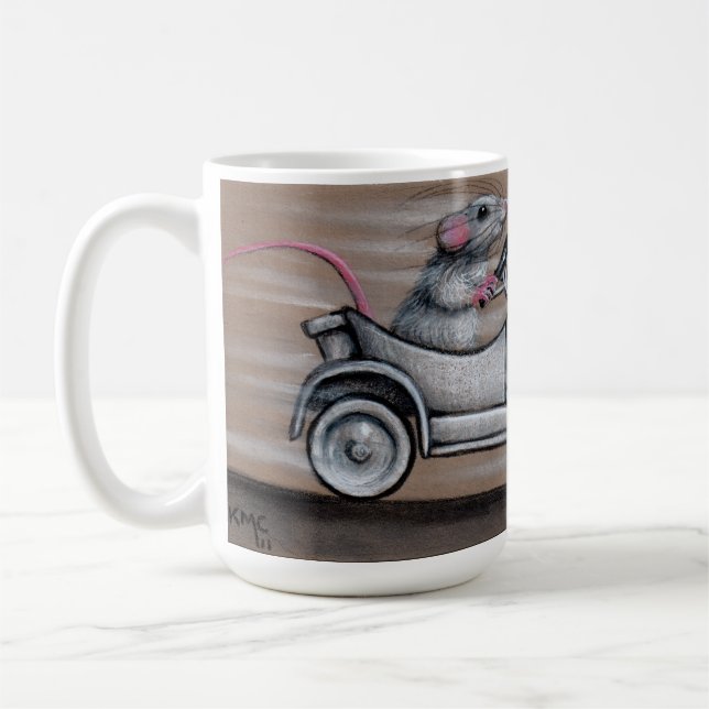 Caneca De Café Rato bonito na suficiência do carro 'er acima! (Esquerda)