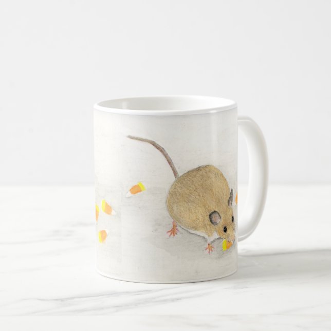Caneca De Café Rato com Candy Corns (Frente Esquerda)