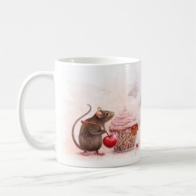 Caneca De Café Rato com cupcake (Esquerda)
