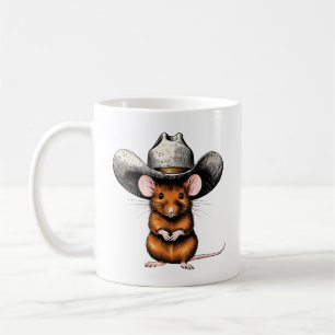 Caneca De Café Rato Cowboy, Rato Country