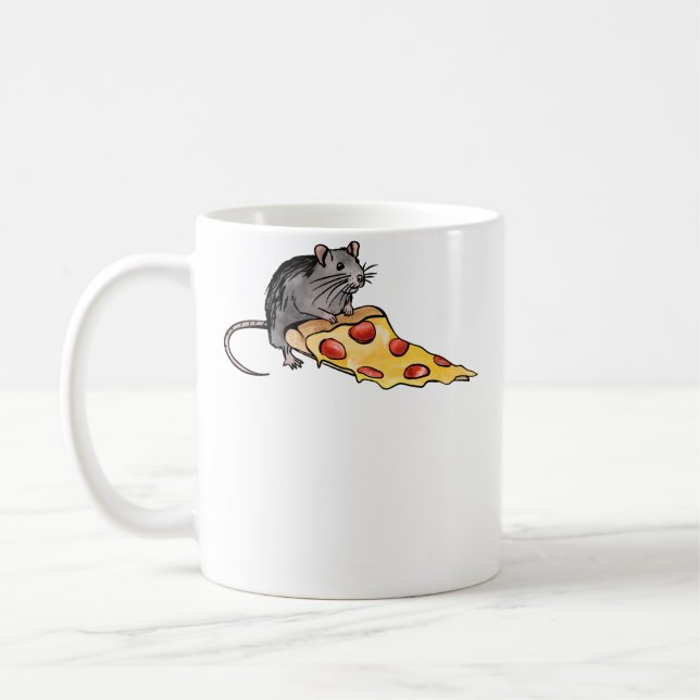 Caneca De Café Rato da Pizza (Esquerda)
