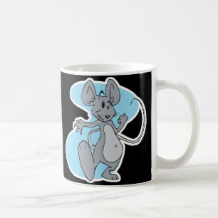 Caneca De Café rato de desenho animado bobo e fofo