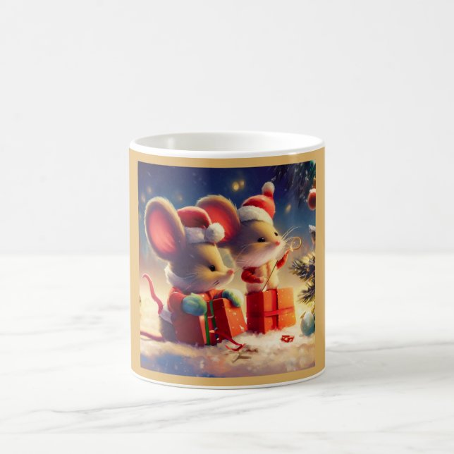 Caneca De Café Rato de Natal 3 (Centro)
