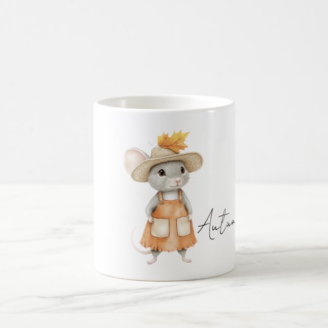 Caneca De Café Rato de Outono Laranja (Centro)