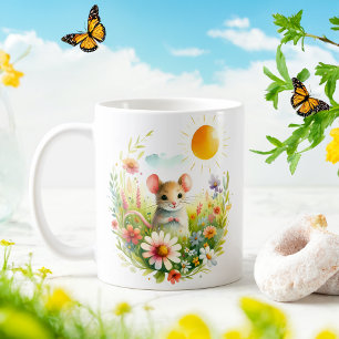 Caneca De Café Rato de primavera Watercolor - Kid Mug