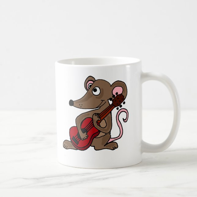 Caneca De Café Rato divertido dos desenhos animados que joga a (Direita)
