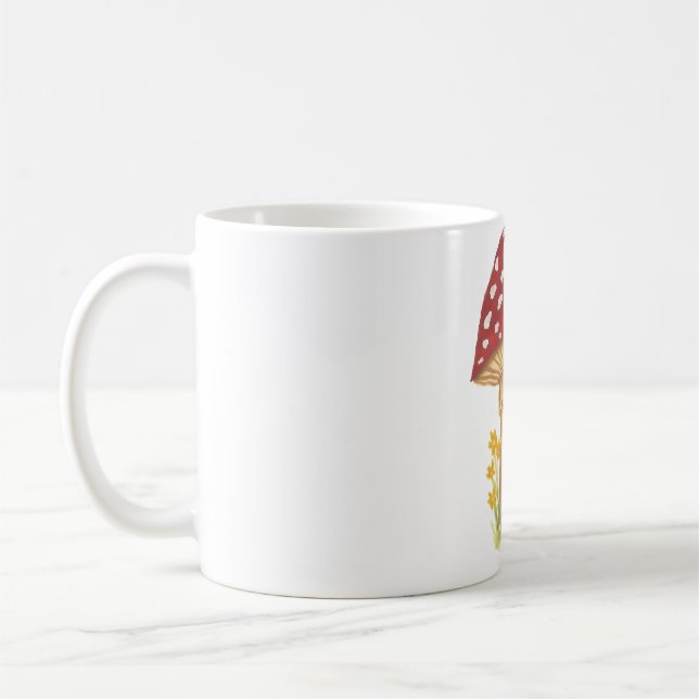 Caneca De Café Rato Dormindo Sob um Cogumelo (Esquerda)