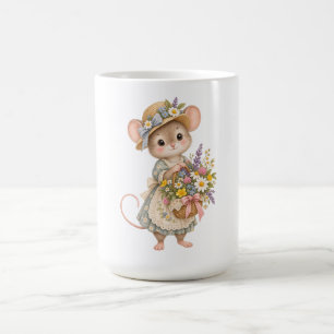 Caneca De Café Rato encantador da floresta – Ilustração de Jardim