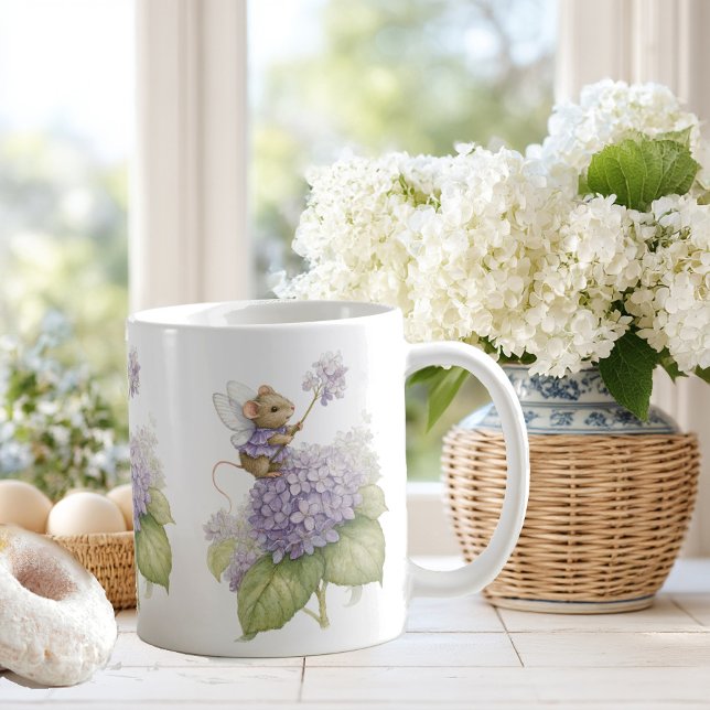 Caneca De Café rato fofo com asas de borboleta (Criador carregado)