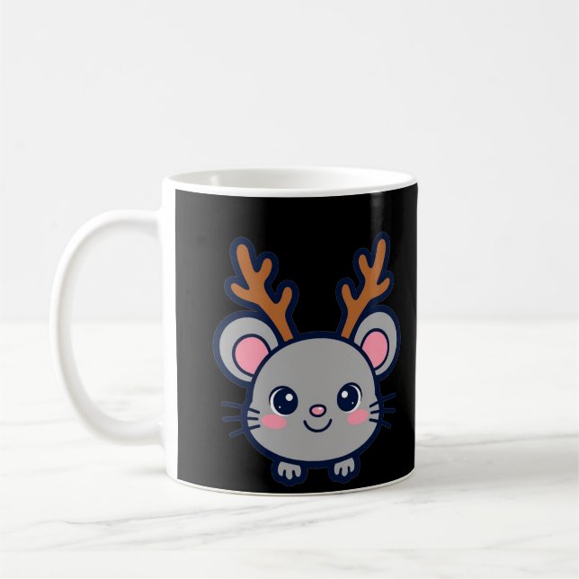 Caneca De Café Rato Rena de Natal (Esquerda)