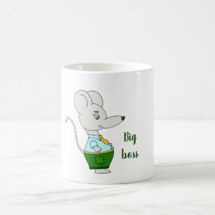 Caneca De Café Rato romeno giro em calças verdes