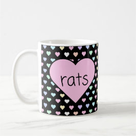 Caneca De Café Ratos Corações Mug