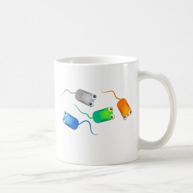 Caneca De Café Ratos do computador (Direita)