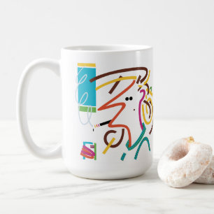 Caneca De Café Rat's Nest Abstrato Modern Art Illustration Mug