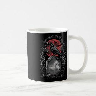Caneca De Café Raven Bird Gothic Raven Art Cemetery Fantasy
