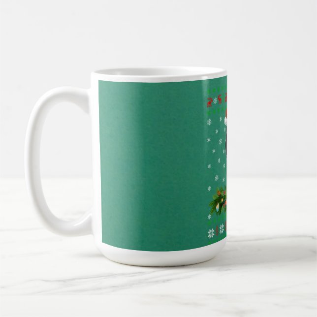 Caneca De Café Raven Crow Bird Lover Xmas Santa Hat Ugly Crow (Esquerda)