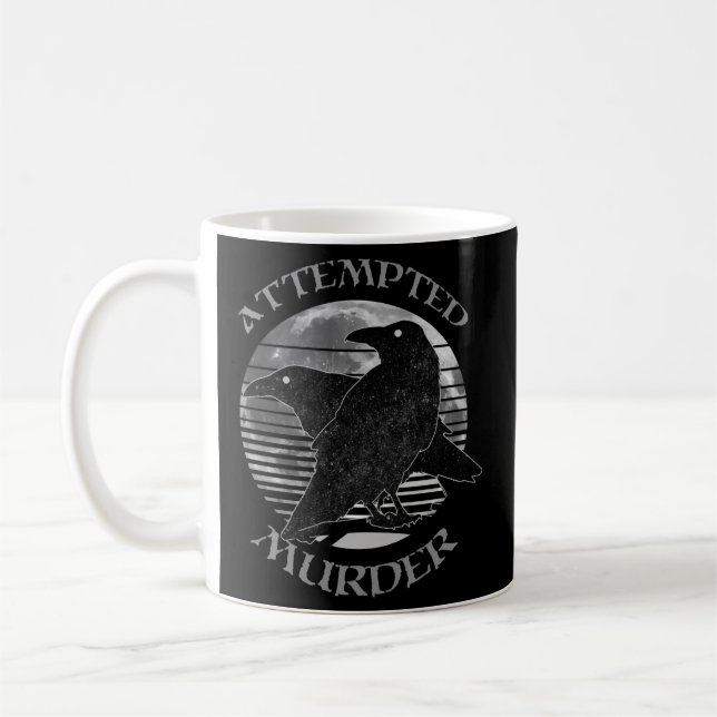 Caneca De Café Raven Crow Tentou Assassinato Moon Wiccan Pagan (Esquerda)