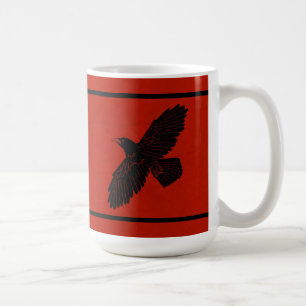 Caneca De Café Raven Em Vermelho