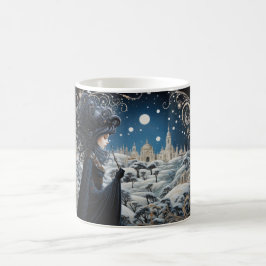Caneca De Café Raven-Haired Nouveau Witch