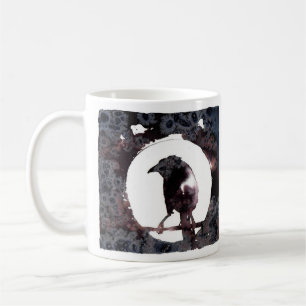 Caneca De Café Raven Moon (frente e trás)