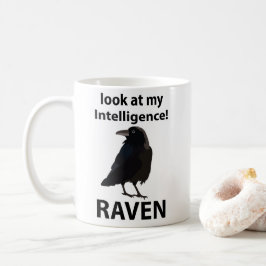 Caneca De Café Raven Olhe Minha Inteligência Raven