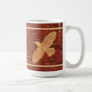 Caneca De Café Raven Rustic No Latido De Nascimento Interior