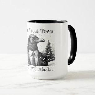 Caneca de café, Raven Sobre Cidade - Personalizar 